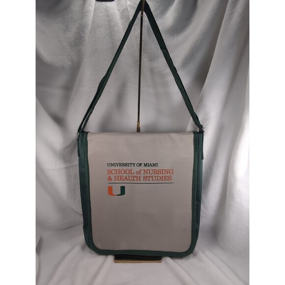 University of Miami Hurricanes Messenger Bag School Of Nursing & Health Studies - Picture 1 of 8